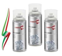 Generico SET 3 BOMBOLETTE DI VERNICE ZINCANTE A FREDDO ZINCO CHIARO SPRAY PROTETTIVO PER ESTERNI 400 ml MADE IN ITALY