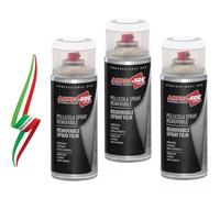 Generico Set 3 Bombolette Pellicola Spray Rimovibile, Bianco Opaco Adatto per Carrozzeria, Attrezzi Sportivi ecc., Bomboletta in Banda Stagnata Riciclabile 400 ml Made in Italy