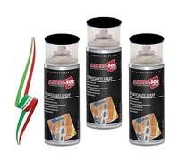 Generico Set 3 Bombolette Vernice Tracciante Marker Spray Nero 400ml