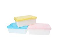 Generico Set 3 Contenitori per Salviette Umidificate in Plastica, Facili da Pulire e Pratici per Conservazione, per Tavolo da Cena e Scrivania Colore Casuale