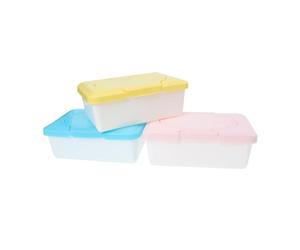 Generico Set 3 Contenitori per Salviette Umidificate in Plastica, Facili da Pulire e Pratici per Conservazione, per Tavolo da Cena e Scrivania Colore Casuale