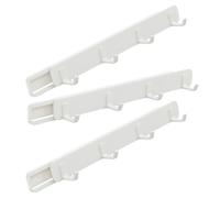 Generico Set 3 Ganci Appendini Scorrevoli Estraibili per Armadio con Binario Guida Portaoggetti Retrattili per Cucina Bagno e Lavanderia Ganci Regolabili Adesivi per Ottimizzazione