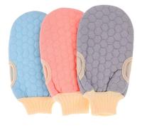 Generico Set 3 Guanti Esfolianti da Doccia in Fibre Vegetali per Rimozione di Cellule Morte Corpo Guanti da Spa Delicati per Pelle Sensibile Massaggio e Pulizia Profonda Sotto la Doccia