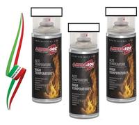Generico SET 3 PEZZI BOMBOLETTA VERNICE SPRAY ALTA TEMPERATURA TRASPARENTE 400ml MADE IN ITALY