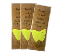 Generico SET 3 sagome carta piantabile (con cartoncino di supporto) (rettangolare 21 x 7 FIORE GRANDE)