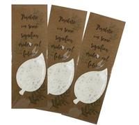 Generico SET 3 sagome carta piantabile (con cartoncino di supporto) (rettangolare 21 x 7 FOGLIA GRANDE)
