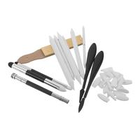 Generico Set 36 Pezzi Bastoncini di Sfumatura per Disegno con Punte in Spugna, Accessori Artistici per Schizzi e Ombreggiature, Strumenti Miscelazione per Matite Colorate e Pittura,