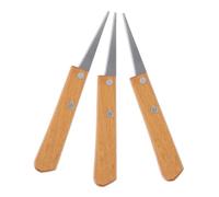 Generico Set 3pezzi Attrezzi per Argilla Modellabile Manico in Legno e Lama in Acciaio Inossidabile per Intaglio di Precisione e Riparazioni Veloci in Studi d'Arte e Scuole d'Arte