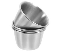Generico Set 4 Bicchieri per Salsa in Acciaio 304 Tazze Porta Condimenti per Insalata e Snack Contenitori Pratici per Ketchup Senape e Sughi in Cucina