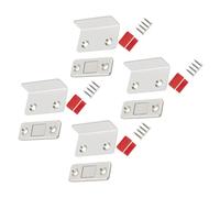 Generico Set 4 Chiusure Magnetiche per Porta Armadio e Mobili in Acciaio Adesive Senza Foratura Accessori per Chiusura Porte Camere Cucina Bagno Superficie Liscia e Resistente