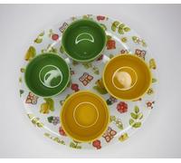 Generico Set 4 Ciotole Aperitivo Happy Country, Pratico ed Elegante