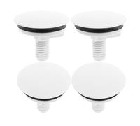 Generico Set 4 coprifori per lavabo bagno e cucina in ABS, copertura per foro da 13-35MM, ideali per accessori lavello e prevenzione perdite