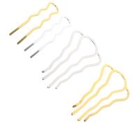 Generico Set 4 Forcine per Chioma in Metallo Pettini Laterali Francesi Ondulati, Accessori da Sposa Leggeri e Resistenti per Chioma Fini, Eleganti Fermagli per Feste e Styling Fai da Te