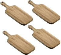 Generico Set 4 Mini Taglieri in Legno 20x10 cm per aperitivo Vassoio Mini Pallet per servire Finger Food salumi Formaggio Decorazione casa Rustico Shabby Chic 20x10 cm Tapas Ristorante