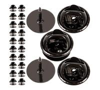 Generico Set 50 Pezzi Spilli a Frizione Nere per Spille da Colletto Fermacravatta e Cappelli Retro in Rame 10Mm per Creazioni Fai da Te e Sostituzioni Gioielli