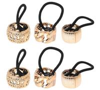 Generico Set 6 Pezzi Ferma Chioma da Donna in Plastica Color Oro, Adatto a Diversi Tipi di Chioma, Elegante e Chic per Uso Quotidiano