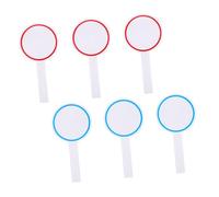 Generico Set 6 Pezzi Tabellone Segnapunti Portatile Cancellabile a Secco in Materiale Espanso 10X20 CM Lavagne Bianche Monofacciali per Voto e Punteggi Giudici