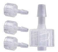 Generico Set 8 Pezzi Adattatori Filettatura Interna 3,2mm Luer Lock in Pp Compatibili Tubi Ago, Sigillatura per Lavori Industriali e Artigianali