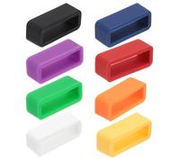 Generico Set 8 Pezzi Fibbia in Silicone per Cinturini Orologi, Loop Keeper Anticaduta, Accessori per Cinturini Orologi Colore Casuale