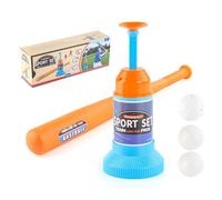 Genérico Set a T per bambini piccoli: maglietta da baseball per bambini, lanciatore automatico, macchina di lancio e 3 | rafforza il movimento all'aria aperta, allenamento