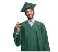 Generico Set Abito da Laureato 2025 - Costumi di Laurea Università Toga, Cappello e Tocco - Abiti da Laurea Uomo e Donna per Festività Académiche - Travestimento Graduation Gown Diploma