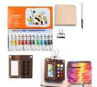 Genérico Set acquerello viaggio - Set pittura acquerello | Set pittura acquerello viaggio - set acquerello tasca, schizzo schizzi Dipinti acquerello, kit portatile