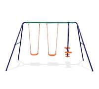 Generico Set Altalene con 4 Sedili Arancione,Giochi e Giocattoli,Attrezzatura Gioco per Esterni,Set Altalena e Set di gioco-91358