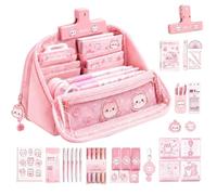Generico Set Astuccio Set Ritorno a Scuola Gatto Stiloso | Astuccio E Articoli Scolastici Per Compagni Di Classe Riordino Durante La Ricreazione Lezioni Studio Quotidiano Esami