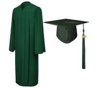 Generico Set berretto e abito 2024,Set berretto e abito da laurea - da laurea opaco e per,Costumi da giudice, abiti da coro per la chiesa, set di per diplomati delle scuole superiori