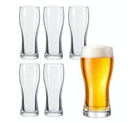 Generico Set Bicchieri Birra 400 ml in Vetro - 6/12 Pezzi Bicchieri Tipo Pinta per Birra Lager, IPA e Artigianale - Resistenti e Lavabili in Lavastoviglie - Ideali per Casa, Bar -106184 (6)