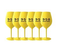 Generico Set Bicchieri Santero 958 Colorati | Gialli | Calici Pop | in plastica Dura |