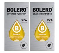Generico Set Bolero Drink da 48 Bustine 3 grammi Banana 3 gr Gusti Diversi Assortimento alla Frutta Preparato Polvere Solubile Bevanda Fresca in Acqua,144 grammi dolcificato stevia,0.14 kilograms