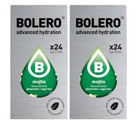 Generico Set Bolero Drink da 48 Bustine 3 grammi Mojito 3 gr Gusti Diversi Assortimento alla Frutta Preparato Polvere Solubile Bevanda Fresca in Acqua,144 grammi dolcificato stevia,0.14 kilograms