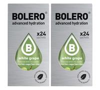 Generico Set Bolero Drink da 48 Bustine 3 grammi White Grape (uva bianca) 3 gr Gusti Diversi alla Frutta Preparato Polvere Solubile Bevanda Fresca in Acqua,144 grammi dolcificato stevia,0.14 kg