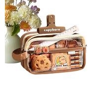 Generico Set Cancelleria Capibara - Forniture Scolastiche per Bambini - Portapenne Organizer - Per Studenti Adolescenti Adulti Amanti Animali Collezionisti Artisti per Studio Lavoro Casa e