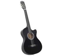 Genérico Set Chitarra Classica Western 12 pz con 6 Corde Nera 38",Nero,3.65kg,70133