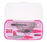 Generico Set Compasso per e Goniometro Matematico, Kit Righello Piccolo e Temperamatite in Plastica e Lega, Multifunzione Portatile per Scuola e Disegno Tecnico
