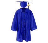Generico Set Compleanno Diploma Scuola Materna 2026 per Bambine con Colletto alla e Cappellino con Nappina, Outfit Cerimonia Scuola Primaria (Blue, 9-10 Years)