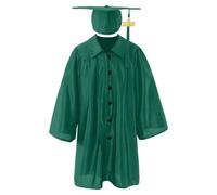 Generico Set Compleanno Diploma Scuola Materna 2026 per Bambine con Colletto alla e Cappellino con Nappina, Outfit Cerimonia Scuola Primaria (Green, 7-8 Years)