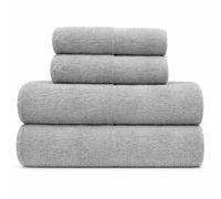 Generico Set Completo Asciugamani, Grigio, 2 Asciugamani Corpo e 2 Asciugamani Viso, per Hotel, B&B, Case Vacanza
