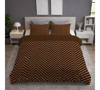 Generico Set Copripiumino Matrimoniale Marrone, Senza Cuciture Halloween Texture in Microfibra Morbida e Traspirante, Sacco Copripiumino con Cerniera, Facile da Lavare, 260 x 240 cm