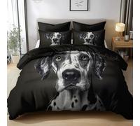 Generico Set Copripiumino per Bambini 240x220 cm Animale Dalmata Copripiumino Cotone Poliestere Chiusura con Cerniera, Set Biancheria da Letto Stampa, per Bambini Adulti