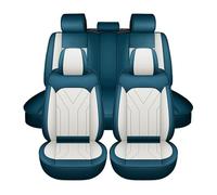 Generico Set Coprisedili Auto Universale per Honda Pilot 2003-2026,Coprisedili Anteriori e Posteriori 5 Posti,Impermeabile, Accessori per interni auto-Blu Bianco