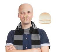 Generico Set Costume Cuffia Calva Travestimento Morbido Realistico E Comodo