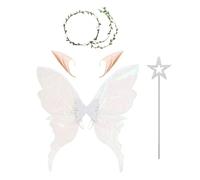 Generico Set Costume da Fata - Costume Halloween Ragazze Con Da Farfalla,Immersivi per Feste per Adulti Ragazze Donne Sorelle Madre