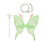 Generico Set Costumi Di Fata, Di Cosplay Di Angeli, Costume Da Favola Da Sogno, Vestibilità Comoda, Cinghie Regolabili Elastiche, Blu, Rosa, Verde, Viola, Bianco, Per Halloween O Feste