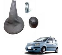 Generico Set Cuffia e Pomello Leva Cambio 5 Marce per Fiat Panda 169 Grigio