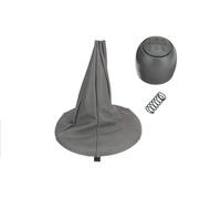 Generico Set Cuffia e Pomello Leva Cambio per Panda 169 da 2003 a 2011 Impugnatura 5 Marce Manopola Manuale Grigio con Molla