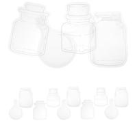 Generico Set da 20 Adesivi a Forma di Bottiglia in Pet Bianco Adesivi Artistici per Scrapbooking Fai da Te Decorativi per Album Diari e Superfici Lisce come Vetro Legno e Pelle