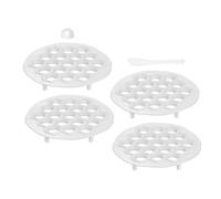 Generico Set da 4 Utensili per Ravioli, Stampo per Gnocchi di Carne in Materiale Alimentare Bianco, Produttore di Pierogi Pressa e Bastoncino per Riunioni di Famiglia e Feste